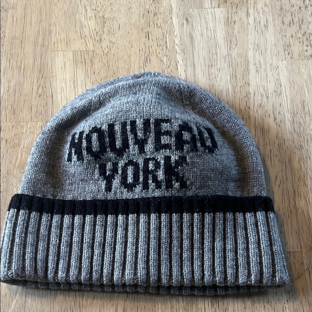 Kate Spade Gray and Black Knit Beanie